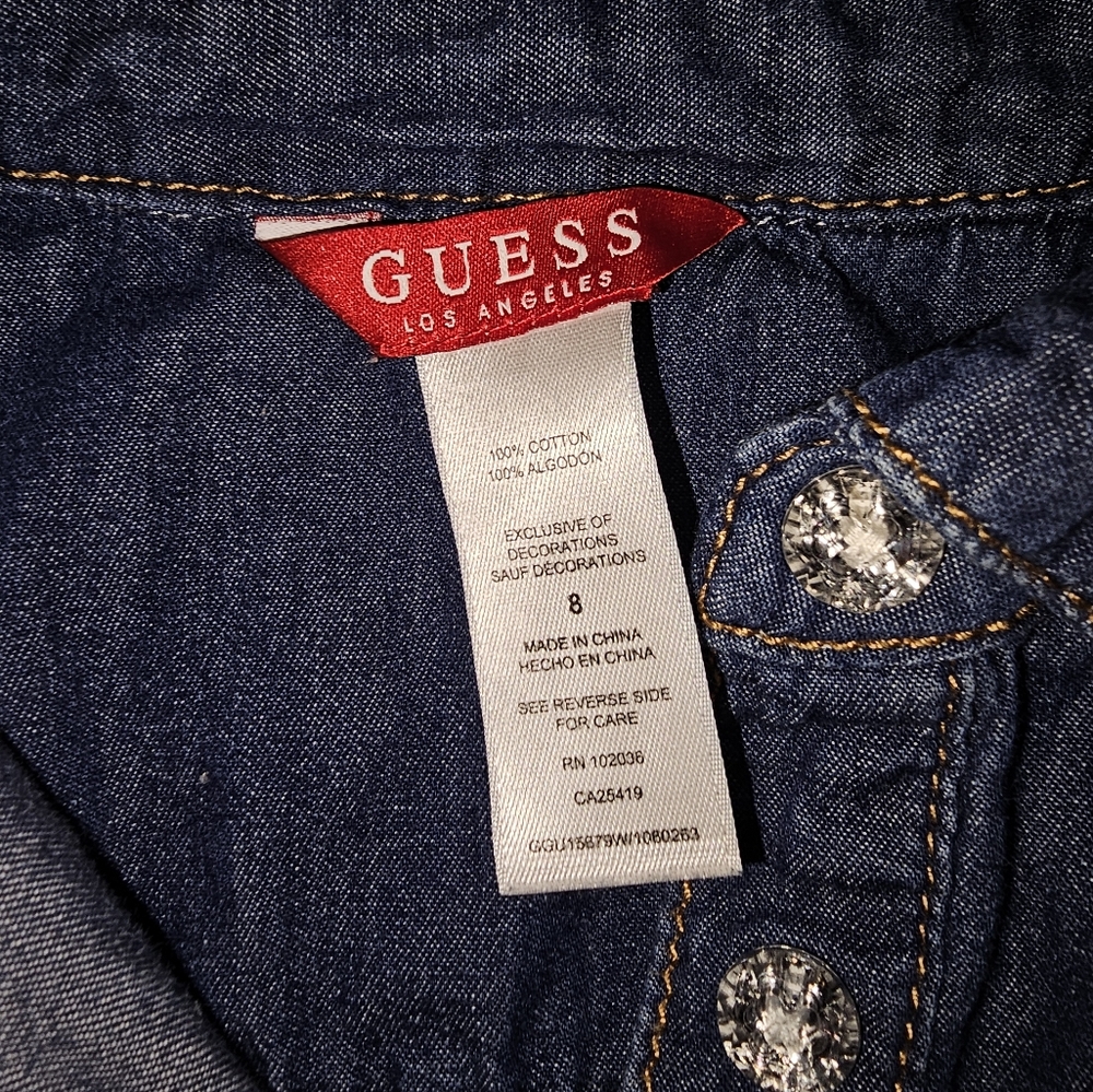 Guess girls size 8 button down dress